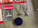 Large Lot of Assorted Christmas Miniature House/ Train Decorations Figures