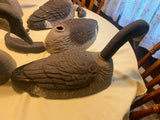 Vtg 1960's Decoy Duck Canadian Goose Paper Meche Mold Glass Eyes hunting Decor!