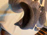Vtg 1960's Decoy Duck Canadian Goose Paper Meche Mold Glass Eyes hunting Decor!