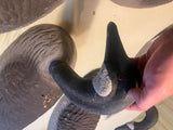 Vtg 1960's Decoy Duck Canadian Goose Paper Meche Mold Glass Eyes hunting Decor!