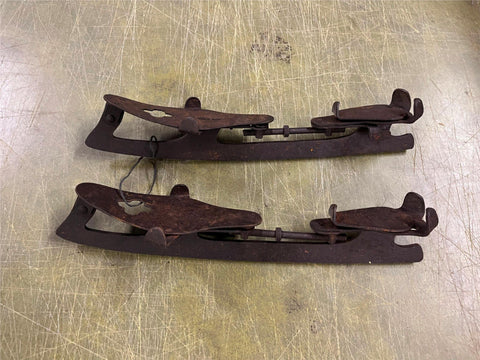Antique Early 1900s Samuel Winslow National Club Ice Skates Sz 11.5 Primitive