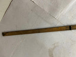 Vtg Antique Early 1900s No. 66 1/2 Wooden Brass Hinged Folding Ruler Tool