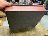 Vtg Wood Writing Lap Drawing Cigar Flag Mail Box Case Desk Top Patriotic Eagle
