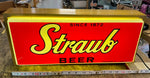 Vtg 70's Straub Beer Sign LIght Advertising Breweriana Rare Since 1872 Tavern!