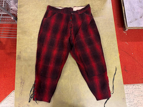 Vintage 1950s Made In USA North Country Wool Buffalo Plaid Pants Sz 38