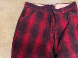 Vintage 1950s Made In USA North Country Wool Buffalo Plaid Pants Sz 38