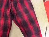 Vintage 1950s Made In USA North Country Wool Buffalo Plaid Pants Sz 38