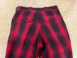 Vintage 1950s Made In USA North Country Wool Buffalo Plaid Pants Sz 38