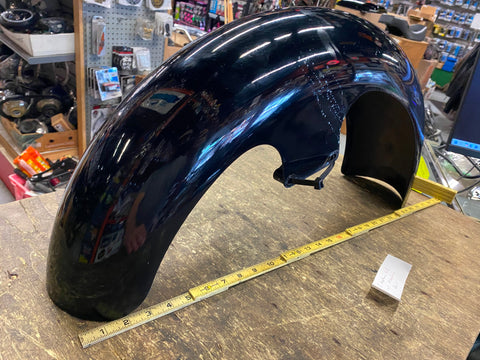 Custom Front Fender Black Mounts Harley Touring FLH Glide Road King 21" Wheel 13