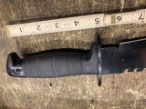 Mossy Oak 15" Fixed Blade Knife Rambo Survival Bowie Black Skinner Hunting Fishi