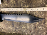 Mossy Oak 15" Fixed Blade Knife Rambo Survival Bowie Black Skinner Hunting Fishi