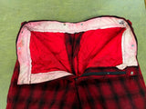 Vintage 1960s Made In USA Woolrich Buffalo Plaid Hunting Pants Sz 38 Quilt Lined