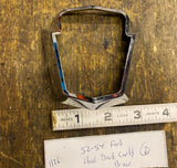 Ford Hood Trunk Emblem Bezel 1952-1954 Chrome Trim NOS OEM? Vtg Auto Fairlane