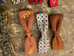 Vtg Bow Tie Clothing Lot Royal Rust Beau Diamond Flannel Dress Plaid Suit Dress