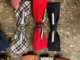 Vtg Bow Tie Clothing Lot Royal Rust Beau Diamond Flannel Dress Plaid Suit Dress