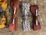 Vtg Bow Tie Clothing Lot Royal Rust Beau Diamond Flannel Dress Plaid Suit Dress