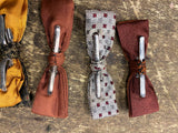 Vtg Bow Tie Clothing Lot Royal Rust Beau Diamond Flannel Dress Plaid Suit Dress