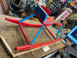 Vtg 1950's Toy Wood Rocking Horse The Gong Bell mfg co Display Decor christmas!