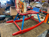 Vtg 1950's Toy Wood Rocking Horse The Gong Bell mfg co Display Decor christmas!