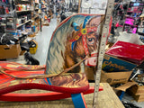 Vtg 1950's Toy Wood Rocking Horse The Gong Bell mfg co Display Decor christmas!