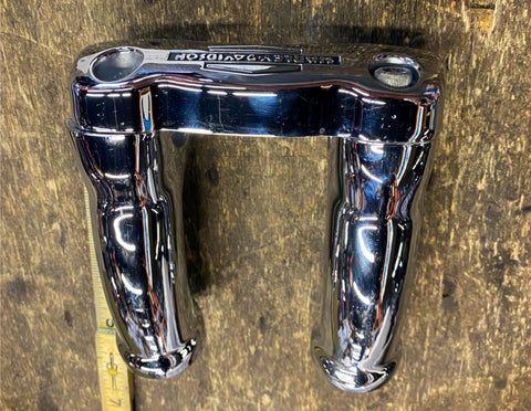 OEM Pullback risers Top Clamp Harley Nostalgia Heritage softail Chrome FLSTN