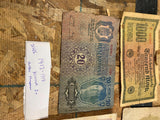 Vtg Banknotes Paper money 1910- 20's Mark Korona Hungary Germany WW1 Era Lot!