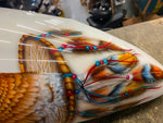 Custom Airbrush Eagle Gas tank Fatbob Wall Hanger Harley Softail Display sign