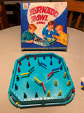 IDEAL TORNADO BOWL Vtg Board Game 1971 Bowling Pins Spinner Launcher 2-4 players