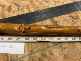 Vtg Harley Walking Stick Cane Custom Hand carved Kevin Face Bar Shield logo Vtg