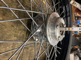 OEM Front Wheel 2.50x19 Harley Dyna 25mm 2006-2017 FXD FXDL Black spoke Tire Bob