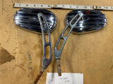 CVO Screamin Eagle Mirrors Ribbed Harley Touring Softail Dyna Custom OEM Heritag