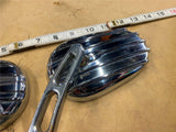 CVO Screamin Eagle Mirrors Ribbed Harley Touring Softail Dyna Custom OEM Heritag