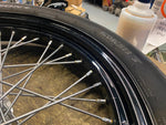 OEM Front Wheel 2.50x19 Harley Dyna 25mm 2006-2017 FXD FXDL Black spoke Tire Bob