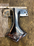 Ford Oval Script Emblem Custom Exhaust Tail Pipe Deflector Shield - Stainless
