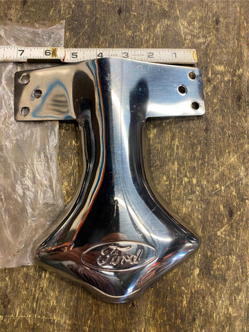 Ford Oval Script Emblem Custom Exhaust Tail Pipe Deflector Shield - Stainless