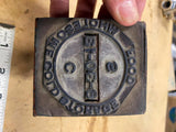 Vtg Desktop Hand Print Block Stamp Wholeys "wholesome Cold Storage" 1918 Pgh Pa