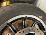 New T/o Chrome Black Mag Wheels Dunlop Tires 2009^ Touring Ultra Glide FLH King!