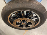 New T/o Chrome Black Mag Wheels Dunlop Tires 2009^ Touring Ultra Glide FLH King!