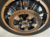 New T/o Chrome Black Mag Wheels Dunlop Tires 2009^ Touring Ultra Glide FLH King!