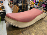 Vtg Harley Buddy Seat Red White Sportster Panhead Shovelhead XLH OEM Mounts Nice