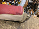 Vtg Harley Buddy Seat Red White Sportster Panhead Shovelhead XLH OEM Mounts Nice