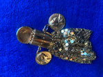 Vtg Change Purse Victorian Napolean Coins Gold Mesh Accordian Womens Art Deco!