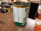 Vintage 1981 QUAKER STATE Deluxe Motor Oil Can 1 QT Metal Gas Auto