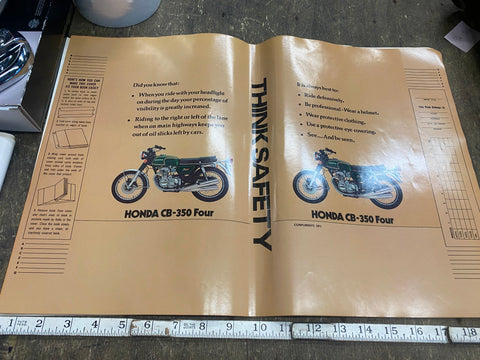 Honda CB 350 Four Book cover Acc Collectible Sign poster Advertising Literature