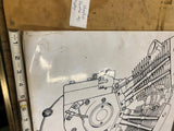 Harley-Davidson Shovelhead engine patent art print 1970 17x21 Poster Vtg FLH FX