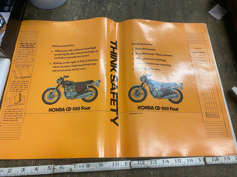 Honda CB 500 Four Book cover Acc Collectible Sign poster Advertising Literature