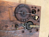 1830's antique Henry Terry wooden works shelf Vtg clock movement Parts Wood gear