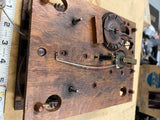 1830's antique Henry Terry wooden works shelf Vtg clock movement Parts Wood gear