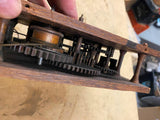1830's antique Henry Terry wooden works shelf Vtg clock movement Parts Wood gear
