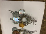 Vtg Queen Elizibeth Hanging Dress Earrings Coins Jewelry Victorian Sea Shell